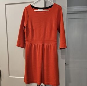 Boden Leila Ponte Dress in Firecracker Red Orange 10R